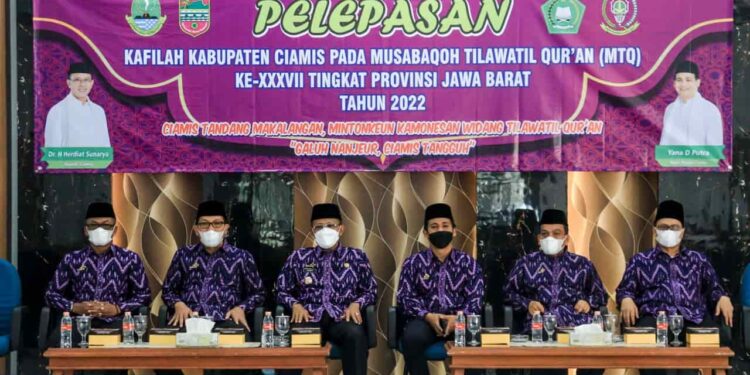 Bupati Ciamis Lepas Kafilah MTQ Ke 37 Tingkat Provinsi Jawa Barat